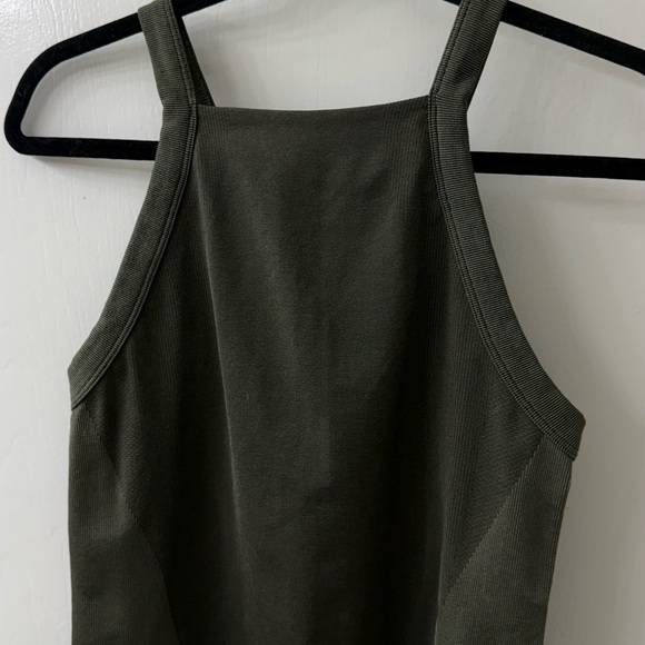 lululemon athletica Seamless Training Strappy Raceback Army Green Tank Top - Picture 3 of 5